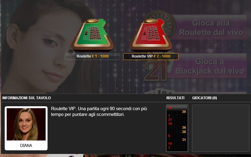 Casino venezia roulette puntata minima