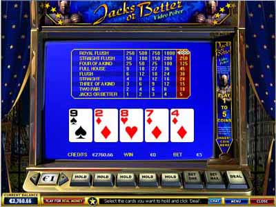 Vincere al Video Poker Jacks or Better con la tabella strategica