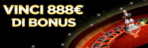 Alla roulette di 888 Casino ti aspetta un fantastico Bonus fino a 888 euro.
