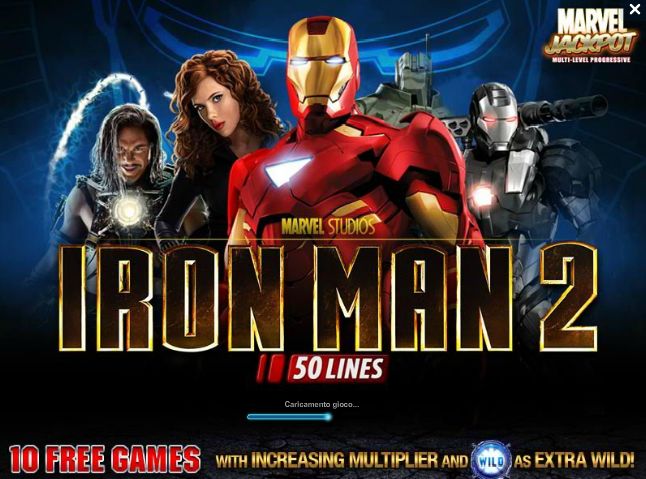slot machine iron man 2 50 linee